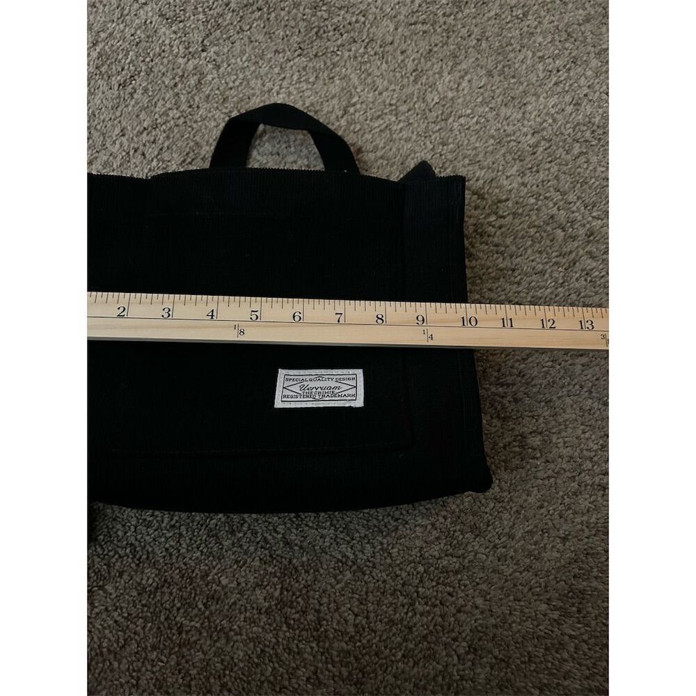 Uerruam Women's Black Corduroy Tote Bag with Adjustable Strap - Picture 6 of 7